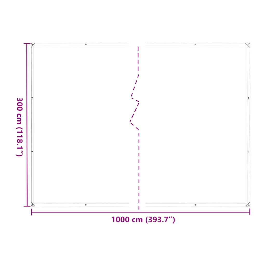 vidaXL Plant Cover with Eyelets 3x10 m Polyethylene