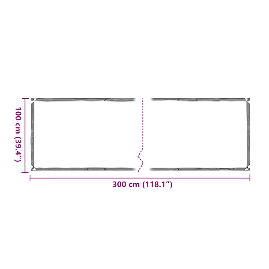 vidaXL Plant Cover with Eyelets 1x3 m Polyethylene
