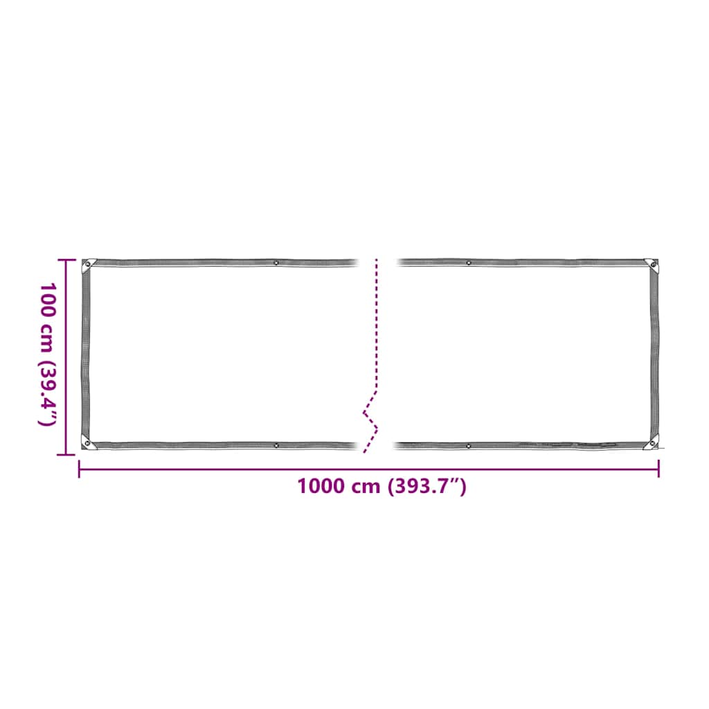 vidaXL Plant Cover with Eyelets 1x10 m Polyethylene