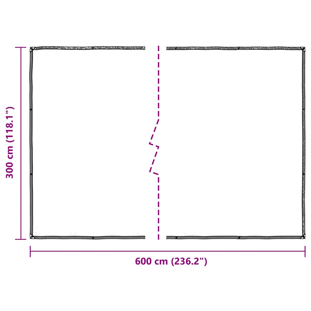 vidaXL Plant Cover with Eyelets 3x6 m Polyethylene