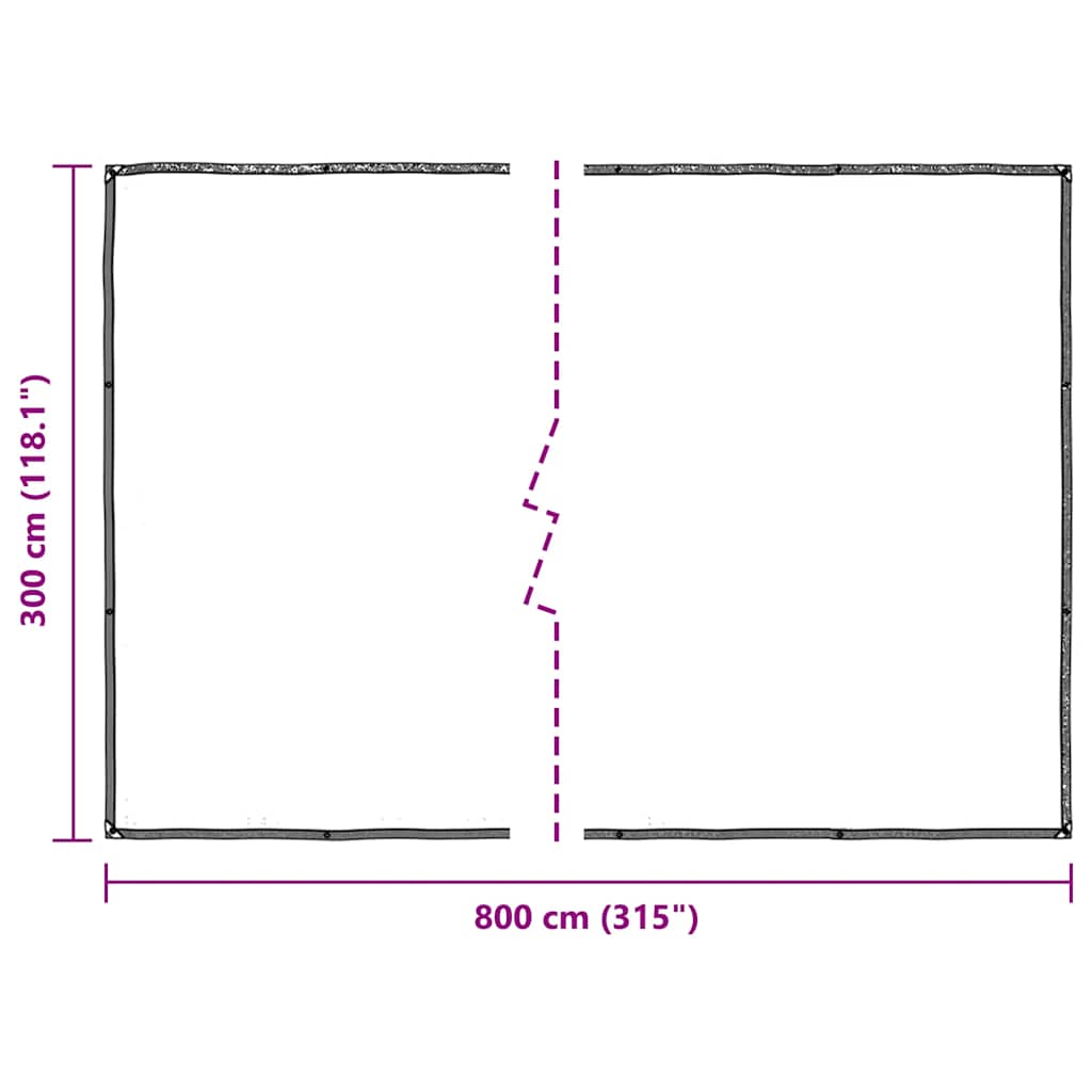 vidaXL Plant Cover with Eyelets 3x8 m Polyethylene