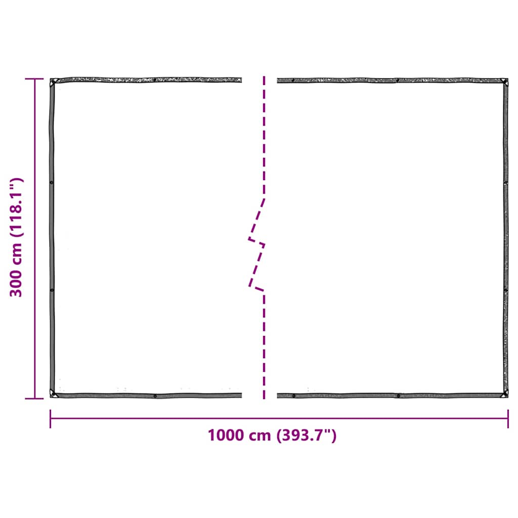 vidaXL Plant Cover with Eyelets 3x10 m Polyethylene