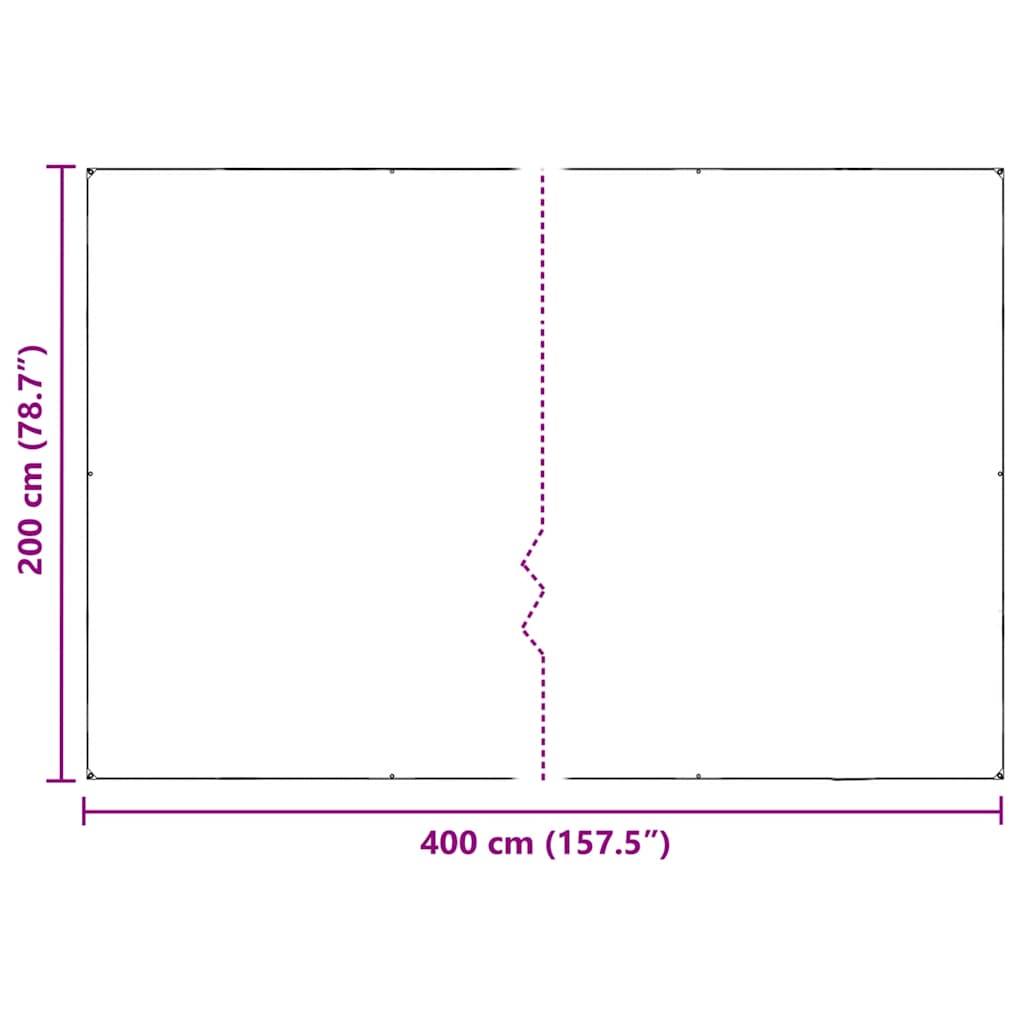 vidaXL Plant Cover with Eyelets 2x4 m PVC