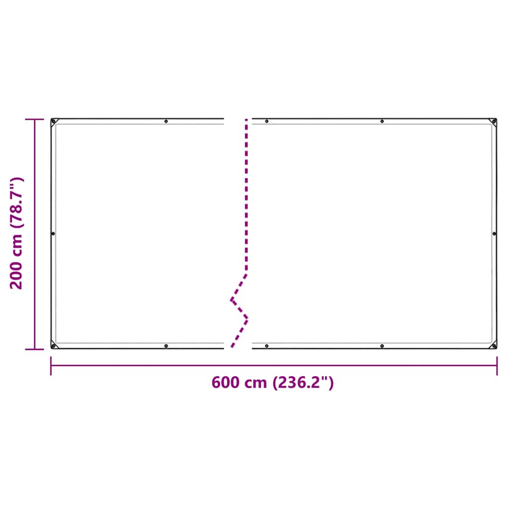 vidaXL Plant Cover with Eyelets 2x6 m PVC