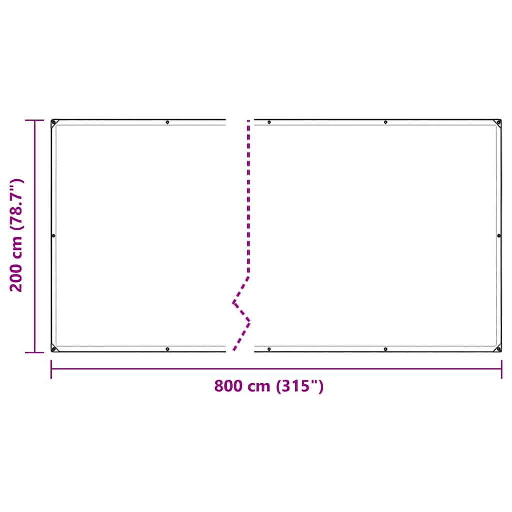 vidaXL Plant Cover with Eyelets 2x8 m PVC