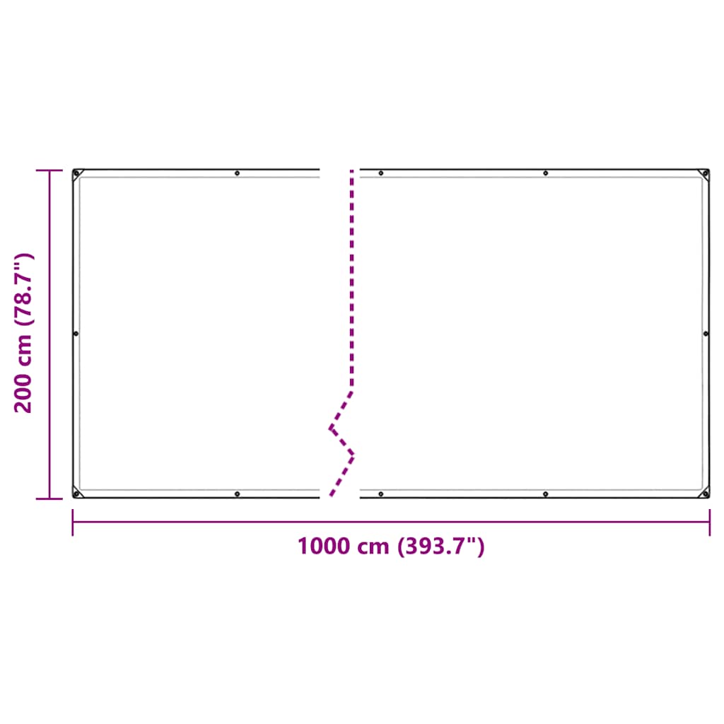 vidaXL Plant Cover with Eyelets 2x10 m PVC
