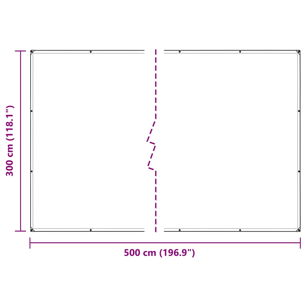 vidaXL Plant Cover with Eyelets 3x5 m PVC