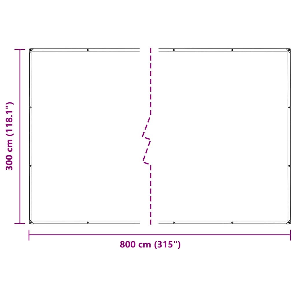 vidaXL Plant Cover with Eyelets 3x8 m PVC