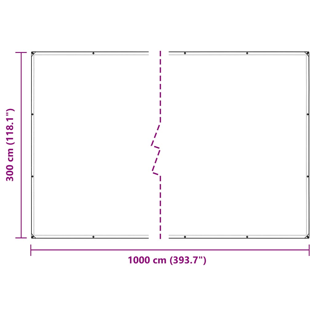 vidaXL Plant Cover with Eyelets 3x10 m PVC