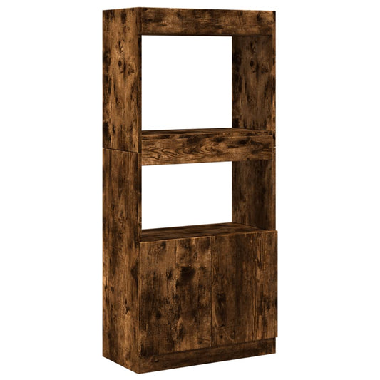 vidaXL Highboard Smoked Oak 63x33x140 cm Engineered Wood
