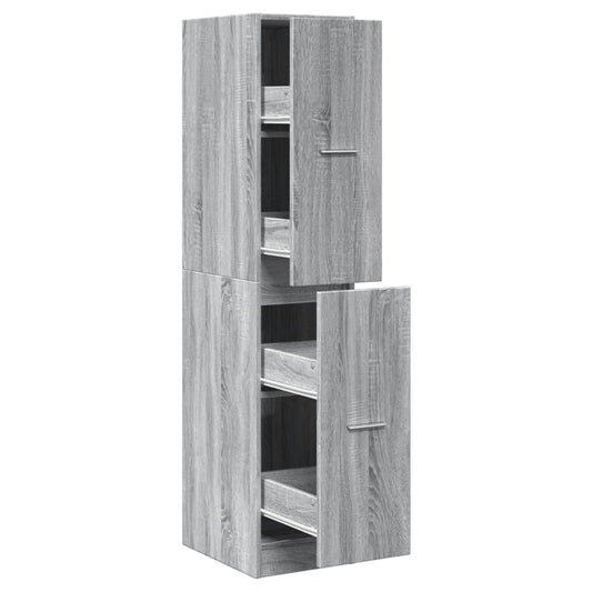 vidaXL Apothecary Cabinet Grey Sonoma 30x41x144.5 cm Engineered Wood