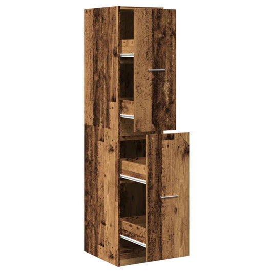 vidaXL Apothecary Cabinet Old Wood 30x41x144.5 cm Engineered Wood