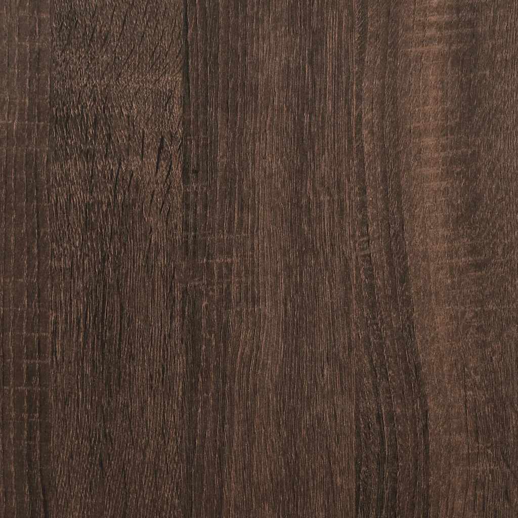 vidaXL Narrow Bathroom Cupboard with Wheels Brown Oak Engineered Wood