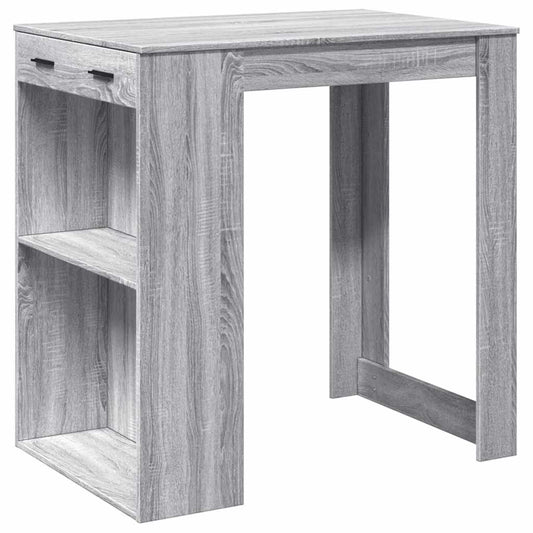 vidaXL Bar Table Grey Sonoma 102x70x103,5 cm Engineered Wood