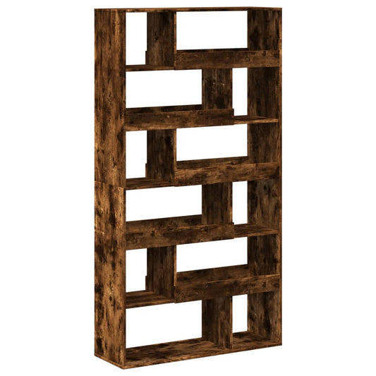vidaXL Bookcase Smoked Oak 100x33x187,5 cm Engineered Wood