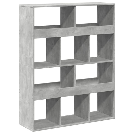 vidaXL Bookcase Concrete Grey 100x33x125,5 cm Engineered Wood