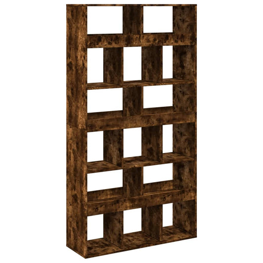 vidaXL Room Divider Smoked Oak100x33x187,5 cm Engineered Wood