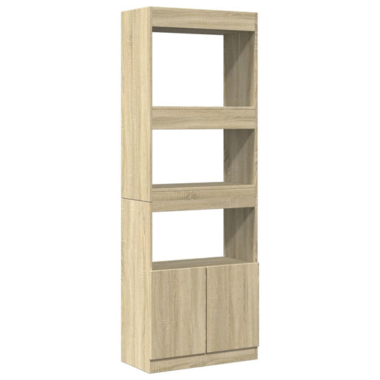 vidaXL Highboard Sonoma Oak 63x33x180 cm Engineered Wood