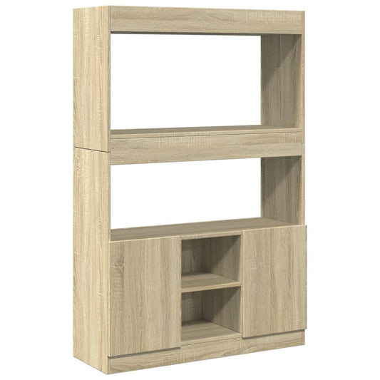 vidaXL Highboard Sonoma Oak 92x33x140 cm Engineered Wood