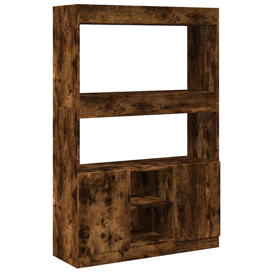 vidaXL Highboard Smoked Oak 92x33x140 cm Engineered Wood