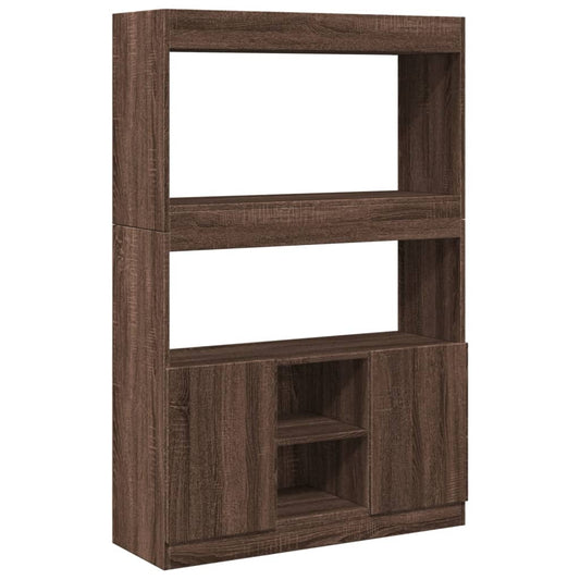 vidaXL Highboard Brown Oak 92x33x140 cm Engineered Wood