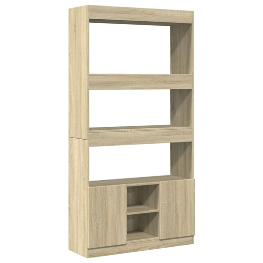 vidaXL Highboard Sonoma Oak 92x33x180 cm Engineered Wood