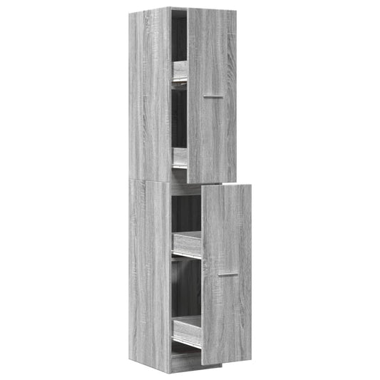 vidaXL Apothecary Cabinet Grey Sonoma 30x41x174.5 cm Engineered Wood
