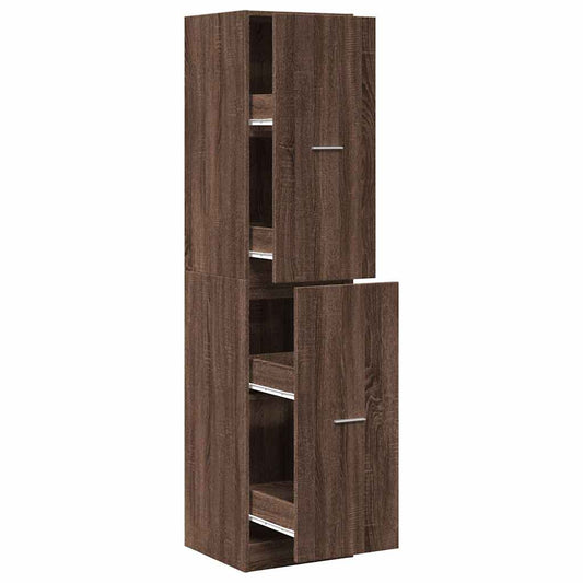 vidaXL Apothecary Cabinet Brown Oak 40x41x174.5 cm Engineered Wood