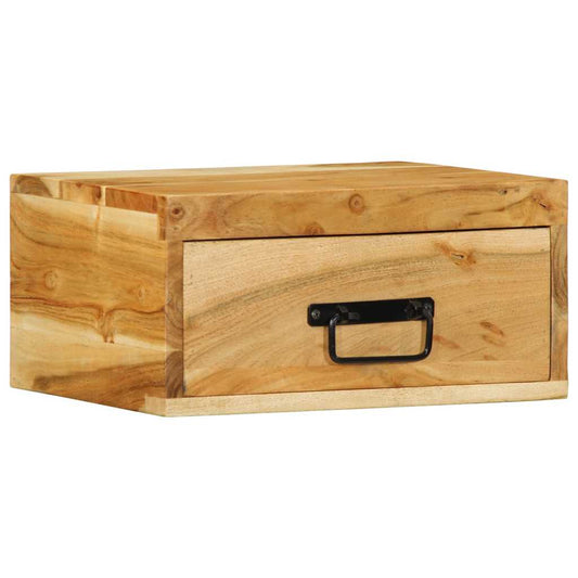 vidaXL Wall-mounted Bedside Cabinet Solid Wood Acacia