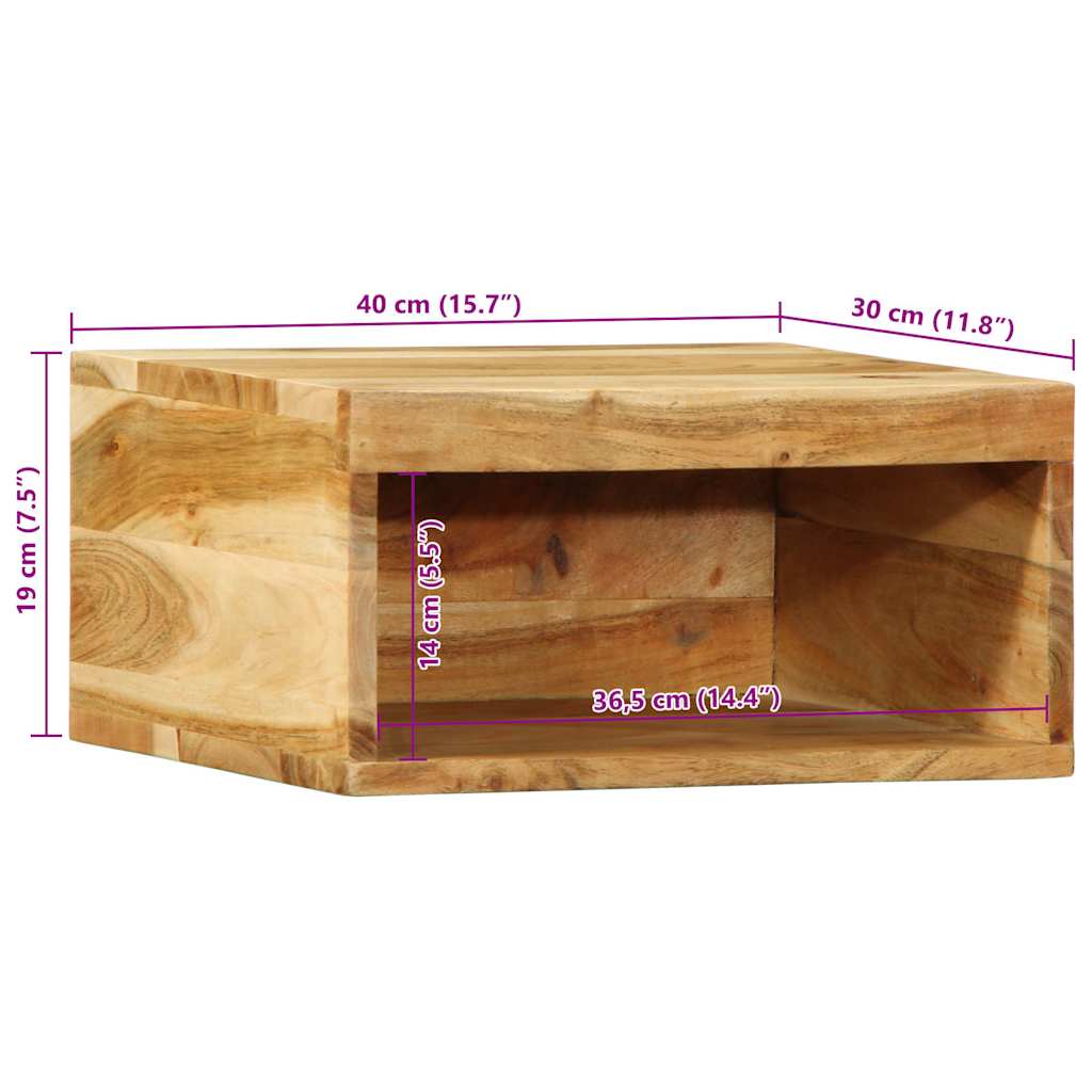 vidaXL 2 Piece Wall-mounted TV Cabinet Set Solid Wood Acacia