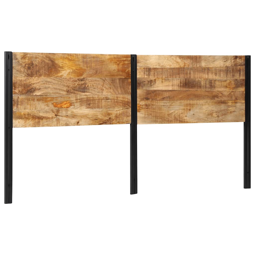 vidaXL Headboard 200 cm Solid Wood Mango and Iron