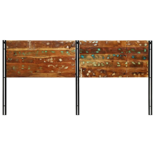 vidaXL Headboard 200 cm Solid Wood Reclaimed and Iron