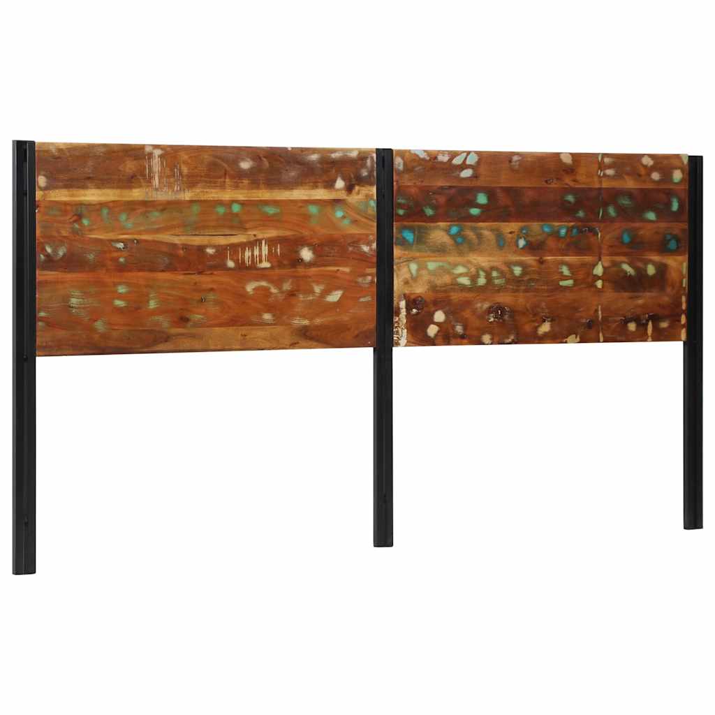 vidaXL Headboard 200 cm Solid Wood Reclaimed and Iron