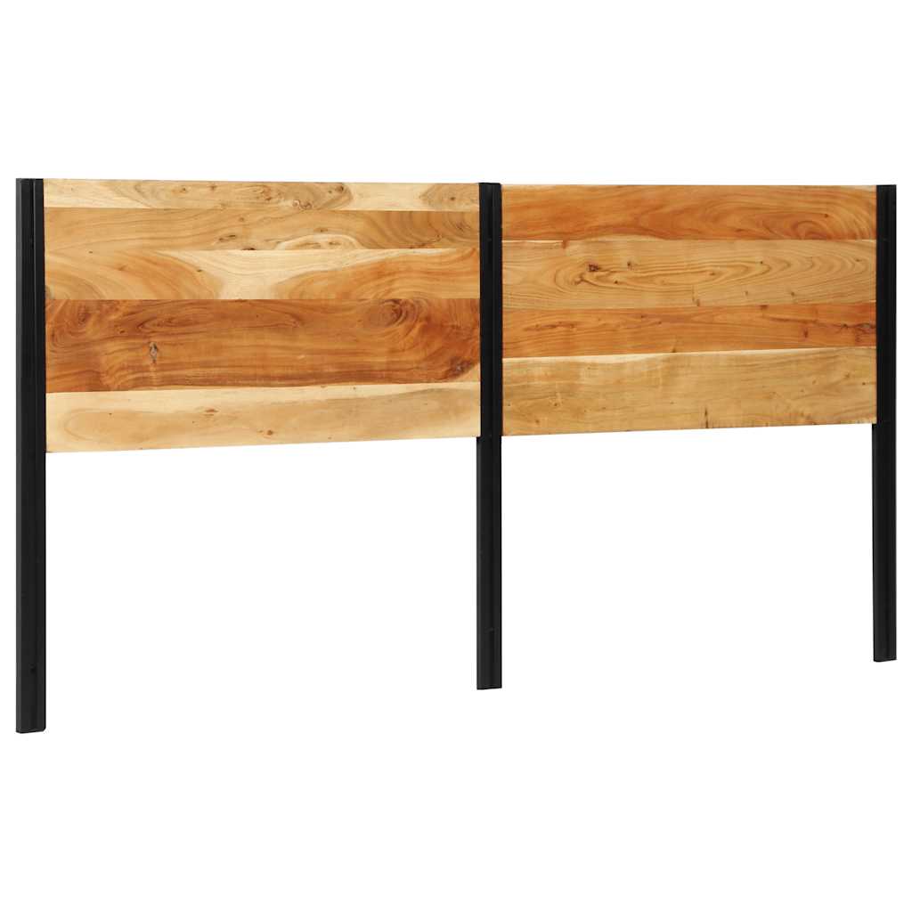 vidaXL Headboard 200 cm Solid Wood Acacia and Iron