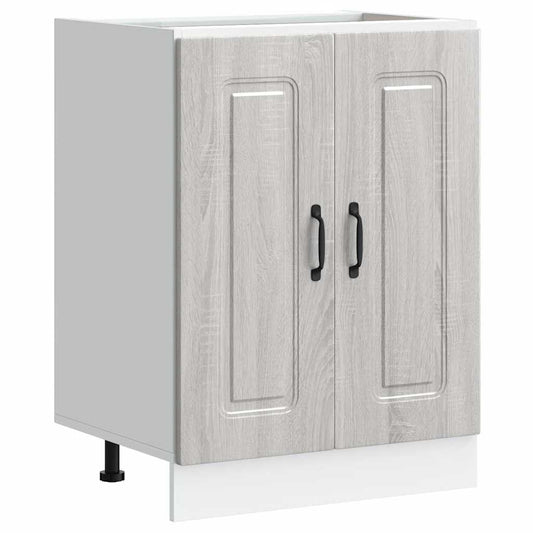 vidaXL Sink Base Cabinet "Kalmar" Grey Sonoma 60x46x81,5 cm Engineered Wood