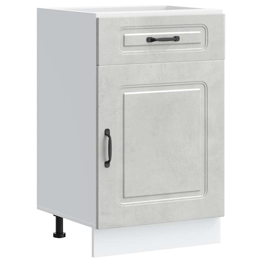 vidaXL Kitchen Base Cabinet "Kalmar" Concrete Grey Engineered Wood