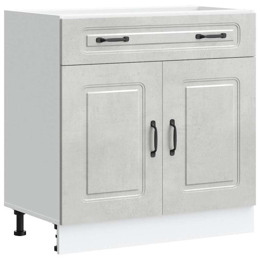 vidaXL Kitchen Base Cabinet "Kalmar" Concrete Grey Engineered Wood