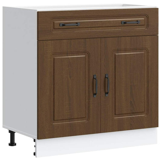 vidaXL Kitchen Base Cabinet "Kalmar" Brown Oak Engineered Wood