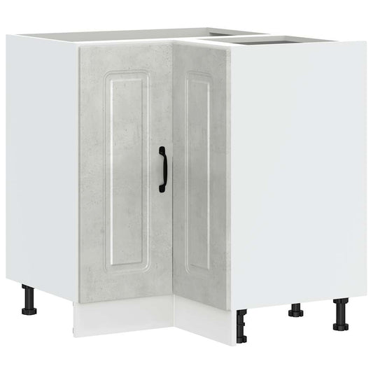 vidaXL Kitchen Corner Base Cabinet "Kalmar" Concrete Grey Engineered Wood
