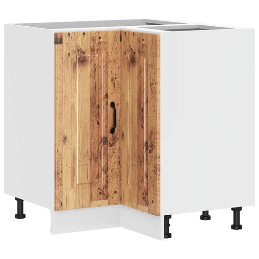 vidaXL Kitchen Corner Base Cabinet "Kalmar" Old Wood Engineered Wood