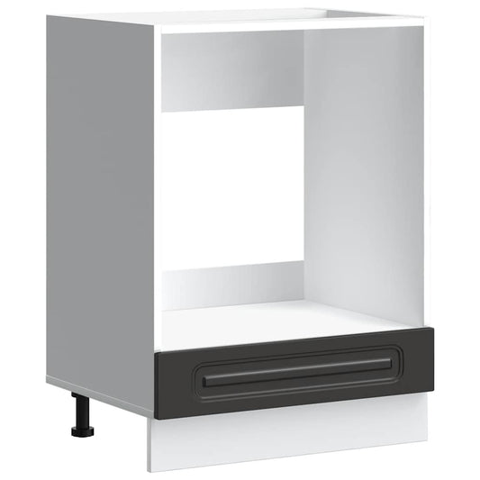 vidaXL Oven Cabinet "Kalmar" Black Engineered Wood