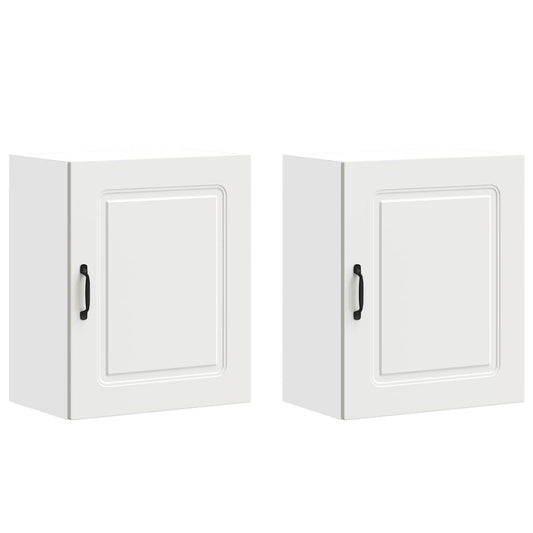 vidaXL Kitchen Wall Cabinets 2 pcs "Kalmar" White Engineered Wood