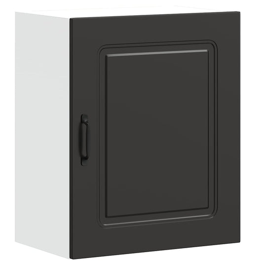 vidaXL Kitchen Wall Cabinet Kalmar Black Engineered Wood