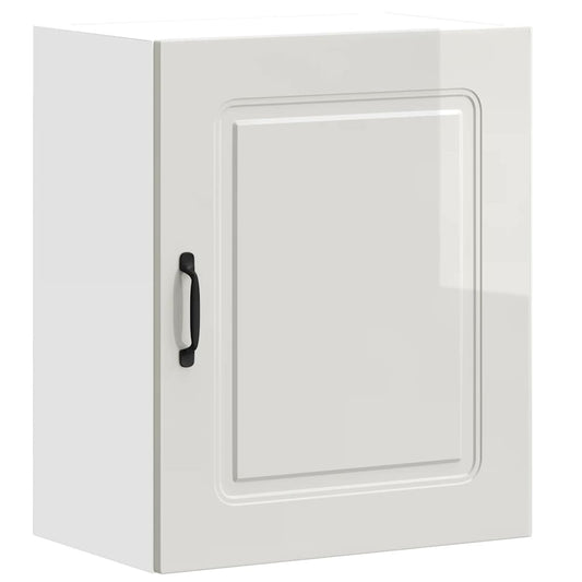 vidaXL Kitchen Wall Cabinet Kalmar High Gloss White Engineered Wood