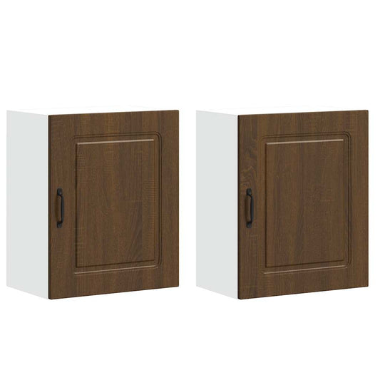 vidaXL Kitchen Wall Cabinets 2 pcs Kalmar Brown Oak Engineered Wood