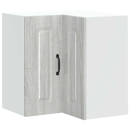 vidaXL Kitchen Wall Corner Cabinet Kalmar Grey Sonoma Engineered Wood