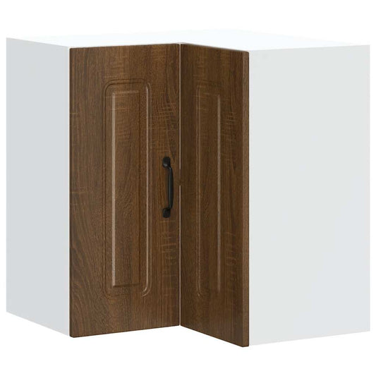vidaXL Kitchen Wall Corner Cabinet "Kalmar" Brown Oak Engineered Wood