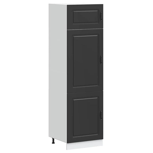vidaXL Kitchen Cupboard "Kalmar" Black Engineered Wood