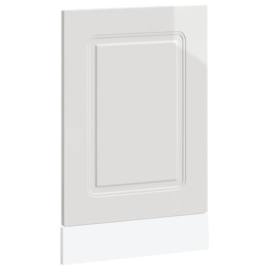 vidaXL Dishwasher Panel "Kalmar" High Gloss White 45x1,5x57 cm Engineered Wood
