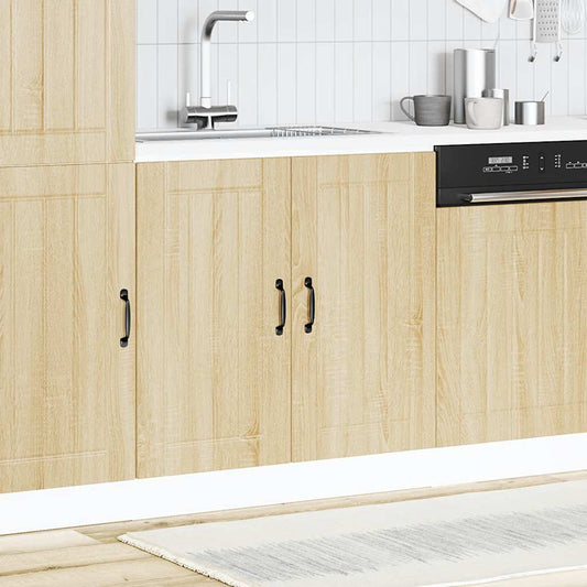 vidaXL Sink Base Cabinet "Lucca" Sonoma Oak Engineered Wood